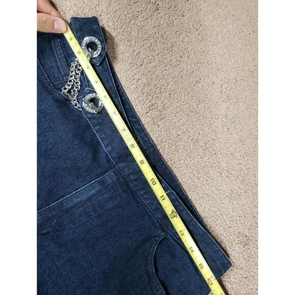 Ralph Lauren Vtg Women’s Blue Jeans Straight Waist Buckle Metallic Hardware 10 - Picture 7 of 12